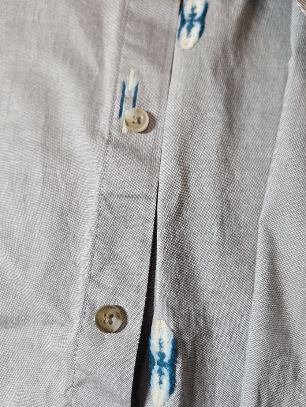 New! Pendelton Cotton Button Front Shirt Mens Size Small Blue And White - Picture 5 of 9